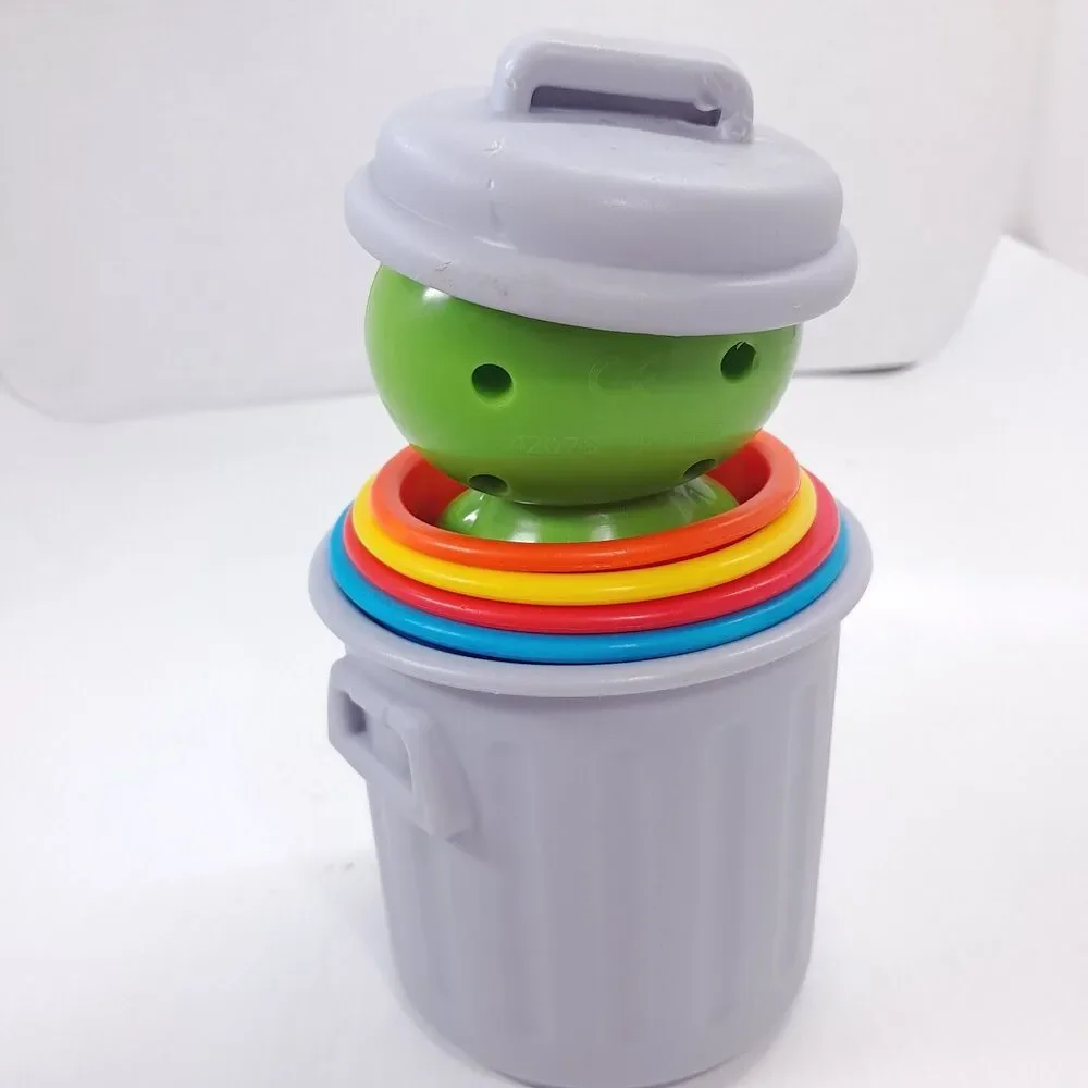 Bright Starts Sesame Street Oscar the Grouch's Stacking Cans nesting baby toy